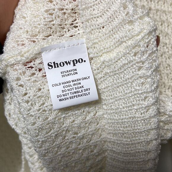 Showpo. Envious Lady Knit Top In WHITE WAFFLE Size 6 - Picture 6 of 7